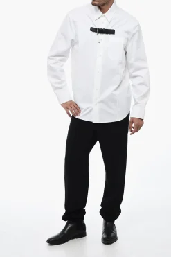 Camicia A Maniche Lunghe Con Dettaglio Fibbia></noscript>Versace Discount