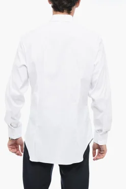 Clearance Camicia A Maniche Lunghe Con Collo Francese Uomo Camicie