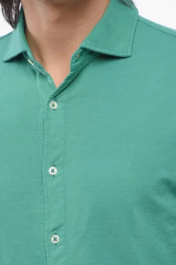 Fashion Camicia A Maniche Lunghe In Cotone Stretch Uomo Camicie