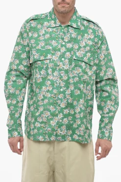 Camicia A Maniche Lunghe Con Stampa Floreale>Rhude Clearance