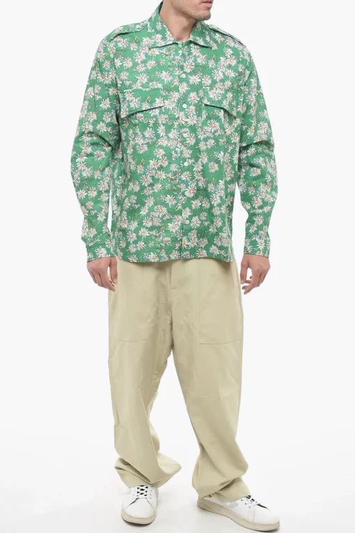 Camicia A Maniche Lunghe Con Stampa Floreale>Rhude Clearance