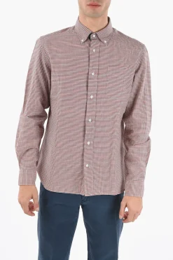 Camicia a Quadri Button-Down>Woolrich Outlet
