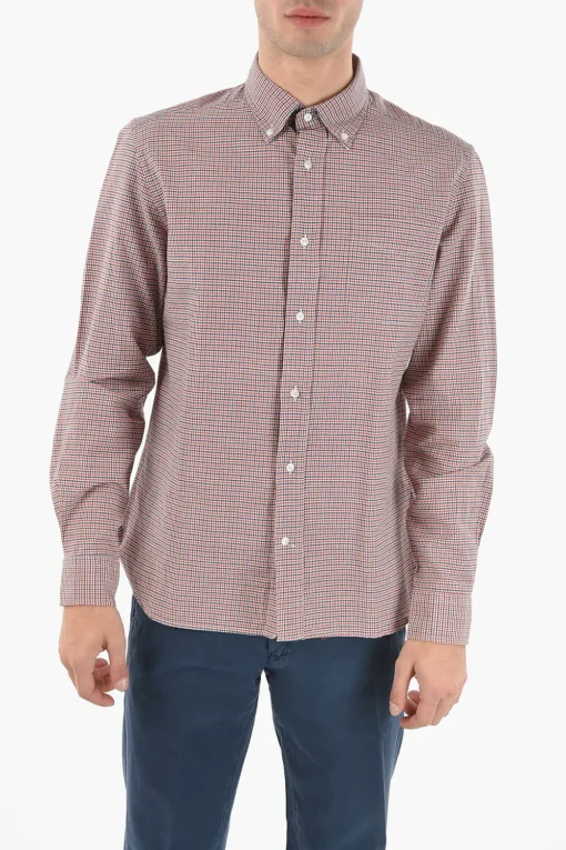 Camicia a Quadri Button-Down>Woolrich Outlet