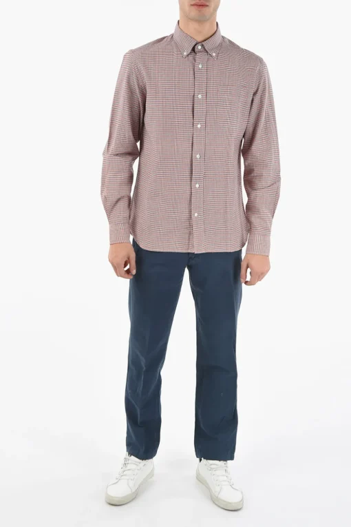 Camicia a Quadri Button-Down>Woolrich Outlet