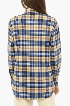 Clearance Camicia a Quadri Tartan con Doppio Taschino Donna Camicie