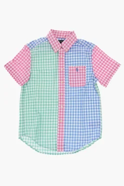 Camicia a Quadri Vichy con Colletto Button-Down>Polo Ralph Lauren Kids Discount
