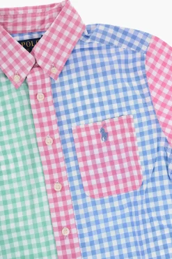 Camicia a Quadri Vichy con Colletto Button-Down>Polo Ralph Lauren Kids Discount