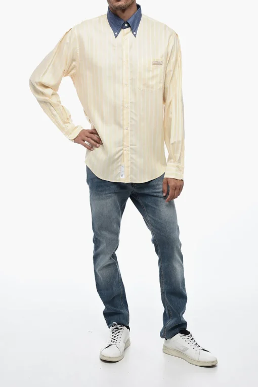 Camicia a Righe Awning Button Down>4SDesigns Discount