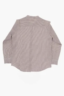 Sale Camicia a Righe Awning con Collo Coreano Bambino Abbigliamento