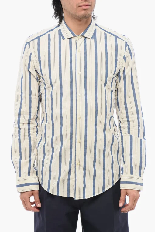 Online Camicia a Righe Balance con Collo Francese Uomo Camicie