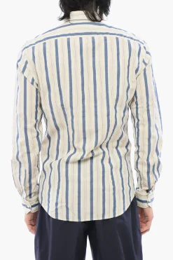 Online Camicia a Righe Balance con Collo Francese Uomo Camicie