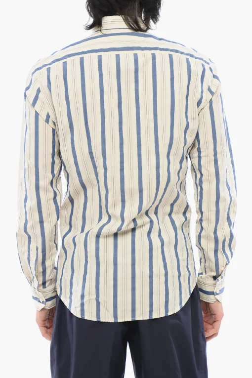 Online Camicia a Righe Balance con Collo Francese Uomo Camicie