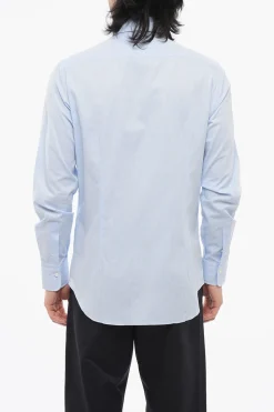 Discount Camicia a Righe con Collo Francese Uomo Camicie