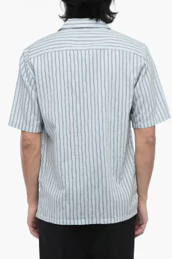 New Camicia a Righe in Popeline di Cotone Uomo Camicie