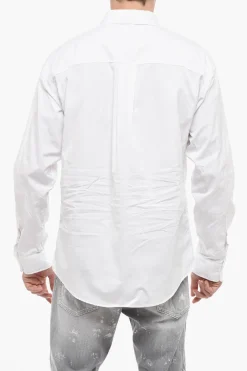 Camicia a Spalla Scesa con Logo a Contrasto>Dsquared2 Clearance