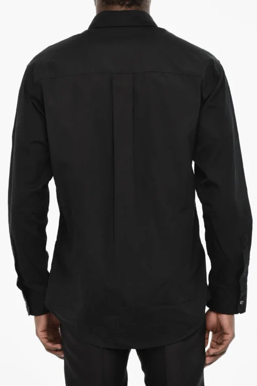 Clearance Camicia a Spalla Scesa con Logo a Contrasto Uomo Camicie