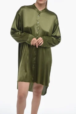 Camicia Asimmetrica GIOIA in Satin con Collo Coreano></noscript>Mr. Mrs. Shirt Online