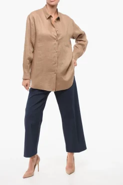Camicia Asimmetrica in Lino></noscript>Super Blond Outlet