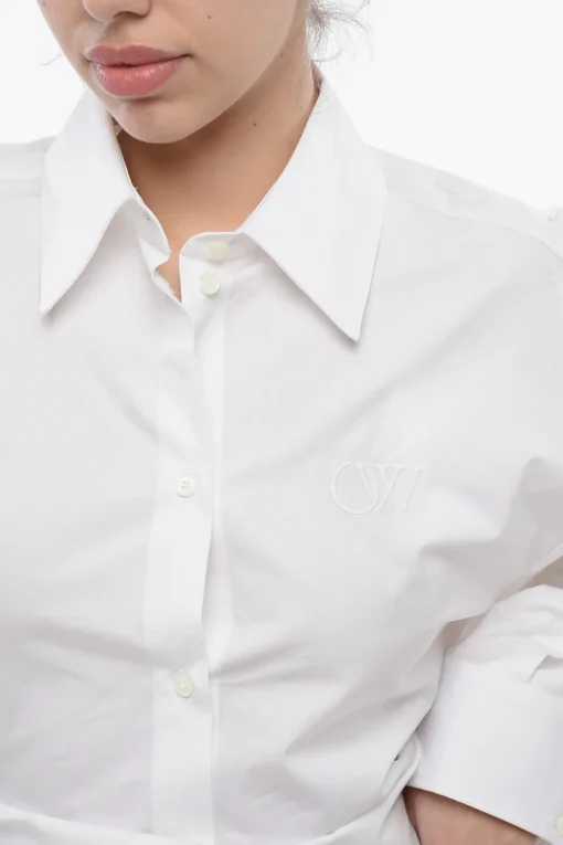 Hot Camicia BOOKISH in Doppio Tessuto con Logo Ricamato Donna Camicie