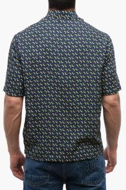 Fashion Camicia Bowling BANANA con Taschino Uomo Camicie
