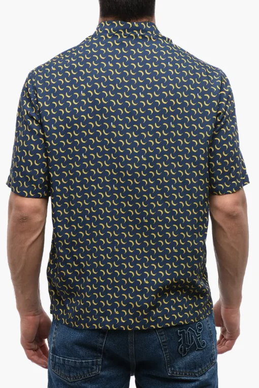 Fashion Camicia Bowling BANANA con Taschino Uomo Camicie