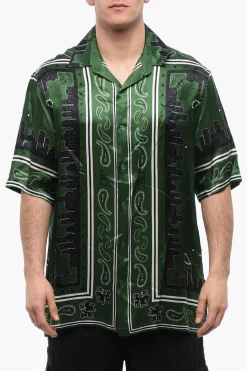 Discount Camicia Bowling BANDANA in Satin Uomo Camicie