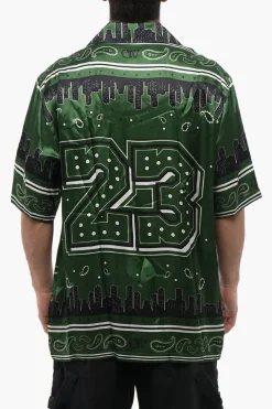Discount Camicia Bowling BANDANA in Satin Uomo Camicie