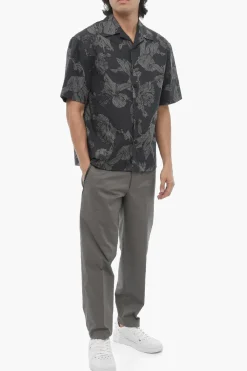 Camicia Boxy Fit a Motivo Floreale con Abbottonatura Nascosta></noscript>Neil Barrett Hot