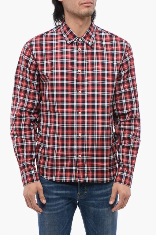 Camicia CANANDIAN BURBS A Quadri Con Stampa Logo>Dsquared2 Discount
