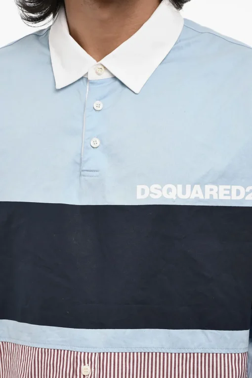 Online Camicia Casual a 3 Bottoni con Fondo a Righe Uomo Camicie