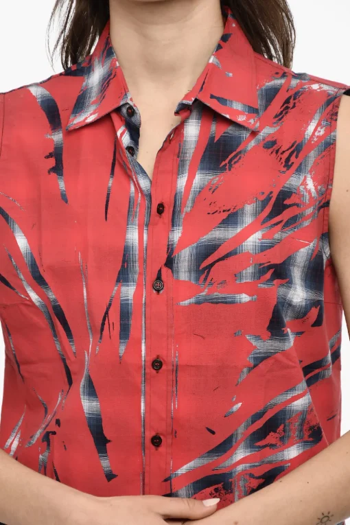 Camicia Casual a Quadri Senza Maniche>Dsquared2 Discount