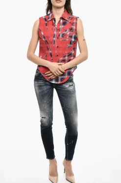 Camicia Casual a Quadri Senza Maniche></noscript>Dsquared2 Discount