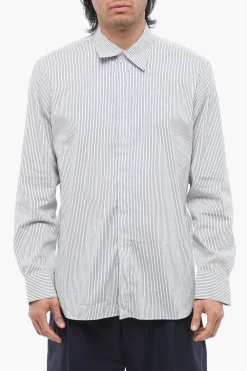 Camicia Casual a Righe Awning con Abbottonatura Nascosta>PT01 Clearance