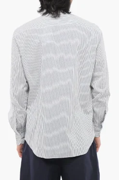 Camicia Casual a Righe Awning con Abbottonatura Nascosta>PT01 Clearance