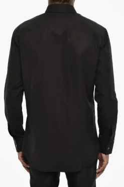 Sale Camicia Casual in Cotone con Dettagli Glitter Uomo Camicie