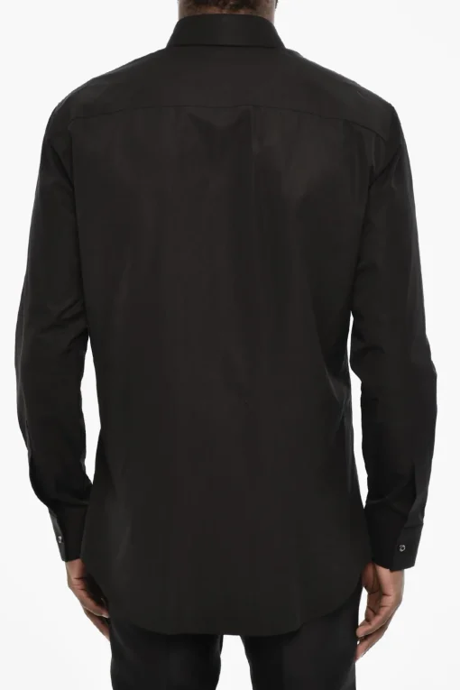 Sale Camicia Casual in Cotone con Dettagli Glitter Uomo Camicie
