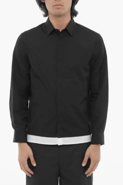 Camicia Casual Loose Fit Con Dettagli a Contrasto>Neil Barrett Sale