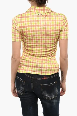 New Camicia Casual Slim Fit a Quadri Donna Camicie