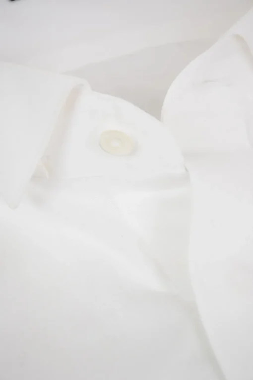 Camicia Cerimonia in Twill di Cotone con Collo Diplomatico>Corneliani New