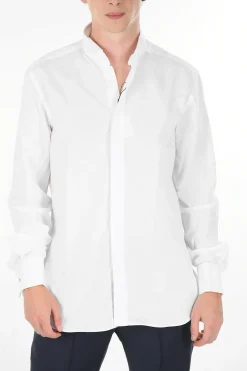 Camicia Cerimonia in Twill di Cotone con Collo Diplomatico></noscript>Corneliani New