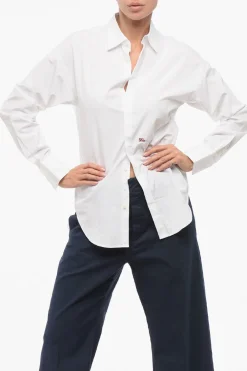 Camicia con Logo Ricamato>Dsquared2 Clearance