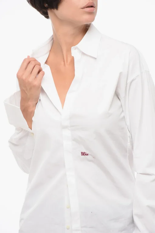 Camicia con Logo Ricamato>Dsquared2 Clearance