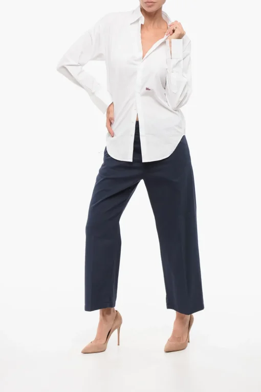 Camicia con Logo Ricamato>Dsquared2 Clearance