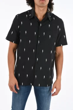 Discount Camicia con Stampa Thunderbolt Uomo Camicie