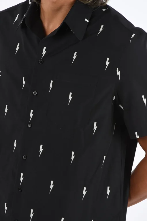 Discount Camicia con Stampa Thunderbolt Uomo Camicie