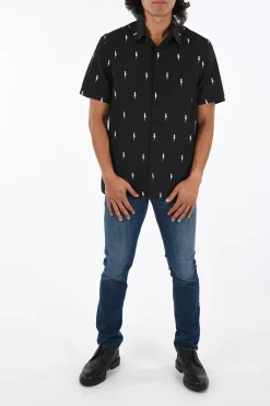 Discount Camicia con Stampa Thunderbolt Uomo Camicie