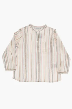 Camicia Coreana ARTISTE A Righe con 3 Bottoni>Bonpoint Outlet