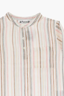 Camicia Coreana ARTISTE A Righe con 3 Bottoni>Bonpoint Outlet