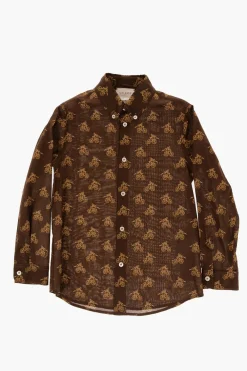 Outlet Camicia Cotone Stampata All-Over Bambino Abbigliamento