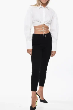 Sale Camicia Crop PLIDAO in Cotone Stretch Donna Camicie